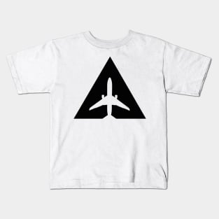 Aircraft in triangle black Kids T-Shirt